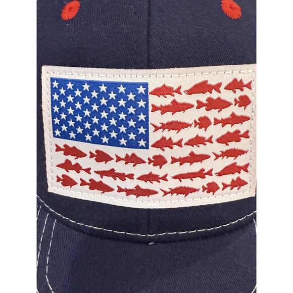 Arcadian Outfitters Fish And Flag Snapback Trucker‎ Hat - Picture 4 of 6